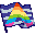 A pixel art Ally flag.