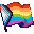 A pixel art Inclusive Pride flag.